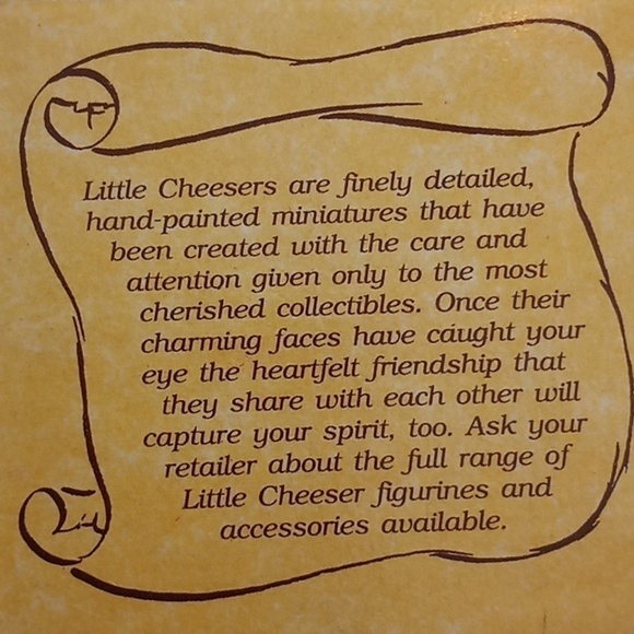 LITTLE Cheesers Display Sign 1991 Ganz - Picture 3 of 4